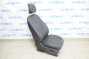 Пасажирське сидіння Ford Fusion mk5 17-20 без airbag, titanium, електро, шкіра чорна, топляк, не працює електрика
