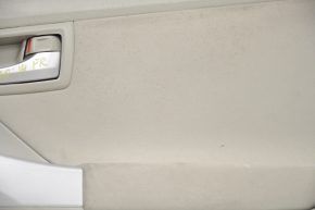 Обшивка двери карточка передняя правая Toyota Prius 30 10-15 беж, с бежевой вставкой тряпка, под химчистку