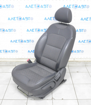Сидіння водія Kia Niro 17-22 HEV, PHEV з airbag, комбіноване чорне, механічне, підігрів