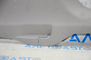 Накладка порога прав VW Passat b7 12-15 USA сіра, тип 1 злам кріп, побілів пластик