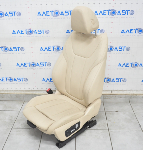 Водительское сидение BMW X3 G01 18-21 с airbag, электро, кожзам бежевое