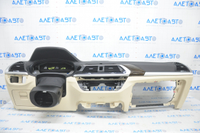 Торпедо передняя панель с AIRBAG BMW X3 G01 18-21 черно-бежевое, без проекции