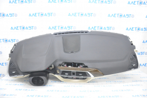 Торпедо передняя панель с AIRBAG BMW X3 G01 18-21 черно-бежевое, без проекции