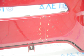 Бампер передній голий верхня частина Jeep Compass 17- червоний, притиснутий, надлом кріп