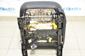 Водительское сидение Ford Fusion mk5 17-20 без airbag, электро, кожа черн+тряпка, потрескалась кожа, не работает моторчик вперед-назад