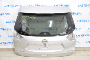 Дверь багажника голая со стеклом Nissan Rogue 17-20 серебро K23
