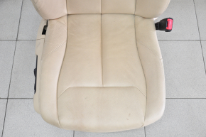Пасажирське сидіння BMW 3 F30 12-19 з airbag, електро, шкіра беж