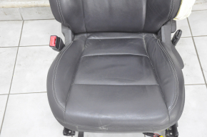 Водійське сидіння Chevrolet Volt 11-15 без airbag, механіч, шкіра чорний, підігрів, стрільнувши, надриви