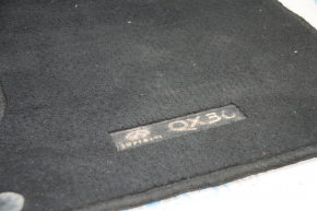 Комплект ковриков салона Infiniti QX30 17- тряпка черный, протерто, пропалено