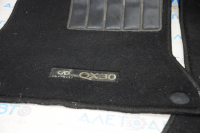 Комплект ковриков салона Infiniti QX30 17- тряпка черный, под химчистку