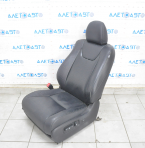 Водійське сидіння Lexus RX350 RX450h 10-15 без airbag, електро, підігрів, обдування, шкіра чорний, топляк, тріщини на шкірі, не працює електрика