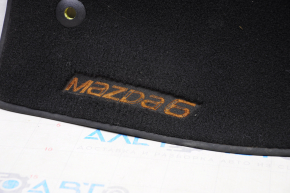 Килимок салону передній правий Mazda 6 13-17 ганчірка чорний, потертий напис, під хімчистку