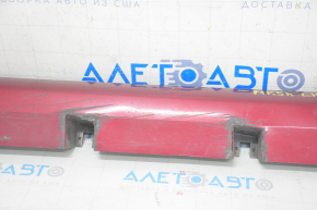 Порог левый Ford Fusion mk5 13-20 красный, царапины, надлом креп, сломана направляка
