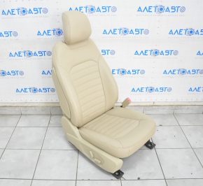 Пасажирське сидіння Ford Fusion mk5 13-16 електро, з airbag, підігрів, бежева шкіра