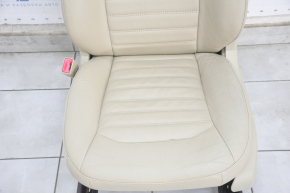 Водительское сидение Ford Fusion mk5 13-16 электро, с airbag, подогрев, кожа бежевая, трещины на коже