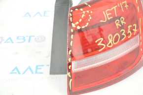 Фонарь внешний крыло правый VW Jetta 15-18 USA галоген, светлый, сколы, трещины
