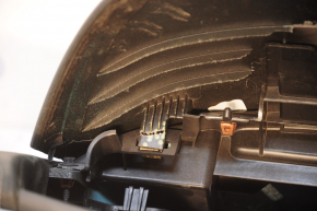 Торпедо передняя панель без AIRBAG Cadillac ATS 13- черн, без верхней накладки, слом креп козырька, царапина на накладке, надломан каркас