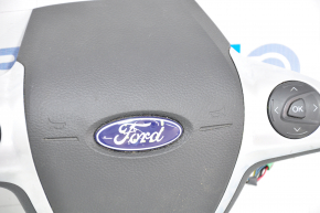 Подушка безпеки airbag в кермо водійська Ford C-max MK2 13-18 з кнопками, прим'ята емблема, злам направляюча