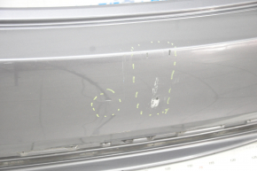 Бампер задний голый Honda Accord 16-17 рест, графит, крашен, прижат, надлом креп