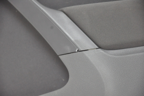 Обшивка двери карточка задняя правая VW Tiguan 09-17 черная, царапины, надлом