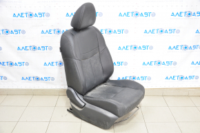 Пасажирське сидіння Nissan Rogue 14-20 з airbag, механіч, шкіра чорний, під хімчистку