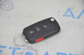 Ключ VW Tiguan 12-17 4 кнопки, розкладний, потертий, відсутня емблема