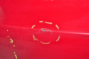 Бампер задний голый Tesla Model 3 18- красный, под парктроники, царапины, тычки, мелкие подкрасы, в броне плёнке