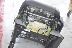 Водійське сидіння Ford C-max MK2 13-18 з airbag, електро, шкіра чорна, тріщини на шкірі