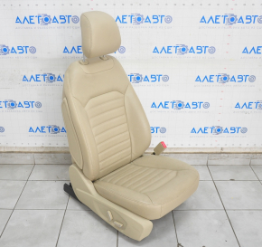 Пасажирське сидіння Ford Fusion mk5 13-16 з airbag, електро, шкіра беж, підігрів