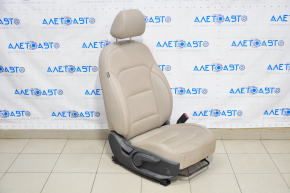 Пасажирське сидіння Hyundai Elantra AD 17-20 з airbag, шкіра беж, під хімчистку