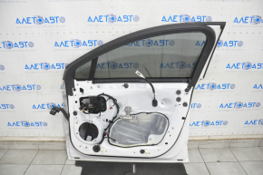 Дверь в сборе передняя правая Ford Fusion mk5 13-20 hybrid, белая UG, тычка, воздух в накладке, царапины на стекле