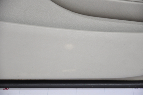 Обшивка дверей картка передня лев Toyota Camry v40 беж шкіра, накладка під дерево, побілів пластик