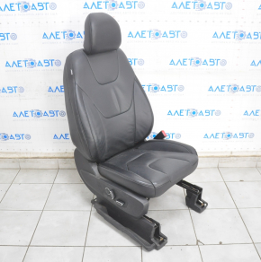 Пасажирське сидіння Ford Edge 15- без airbag, шкіра чорний, електро, підігрів, не працюють моторчики регулювання сидіння топляк