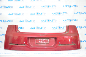 Бампер задний голый Chevrolet Volt 11-15 красный, под парктроники, треснут, слом креп