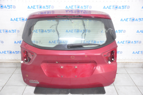 Дверь багажника голая со стеклом Ford C-max MK2 13-18 красный RR, с мотором и дворником, примята, тычки, царапины на стекле