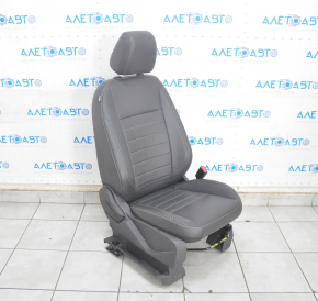Пасажирське сидіння Ford C-max MK2 13-18 з airbag, механіч, шкіра чорний, підігрів