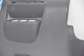 Накладка колени водителя Nissan Leaf 13-17 черная, царапины, отсутствует ручка открытия капота