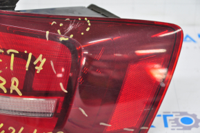 Фонарь внешний крыло правый VW Jetta 16-18 USA галоген, тёмный, царапины, трещины