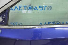 Дверь в сборе передняя левая Nissan Rogue 14-20 keyless, синий RBY, тычки, тычки на хроме