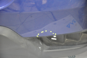 Бампер задній голий Nissan Rogue 17- синій, подряпини, надриви, тріщини, притиснутий