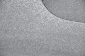 Обшивка дверей картка передня лев VW Jetta 11-18 USA чорна, з чорною вставкою пластик, підлокітник шкіра, молдинг сірий глянець тип 1, подряпини