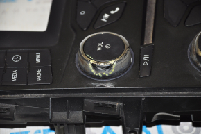 Панель управления радио Ford Fusion mk5 13-20 SYNC 1, дефект хрома