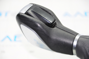 Ручка АКПП с накладкой шифтера Ford Fusion mk5 13-16 кожа черная тип 1 скол на хроме, царапины