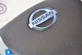 Подушка безпеки airbag в кермо водійська Nissan Leaf 13-17 чорна, поліз лак