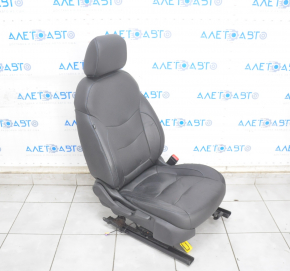 Пасажирське сидіння Chevrolet Volt 16- з airbag, механічне, чорна шкіра, синій рядок, з підігрівом