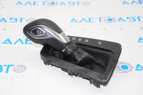 Ручка АКПП с накладкой шифтера Ford Focus mk3 15-18 рест, резина, черная накладка, облезла краска на накладка, царапины