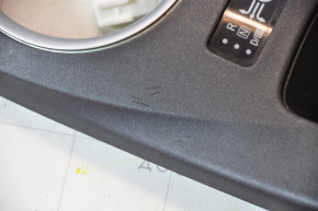 Накладка шифтера КПП з кишенею Nissan Leaf 13-17 чорна, мат, подряпини
