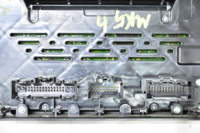 Панель управління радіо Ford Fusion mk5 13-20 SYNC 1 з підігрівом під двозонний клімат, потерті кнопки
