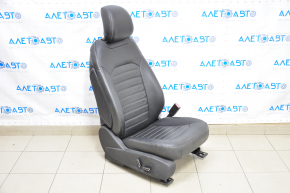 Пасажирське сидіння Ford Fusion mk5 13-16 з airbag, електро, з підігрівом, шкіра чорна