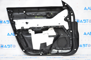 Обшивка дверей картка передня прав Mazda CX-5 17- з чорною вставкою ганчірка, підлокітник шкіра чорна